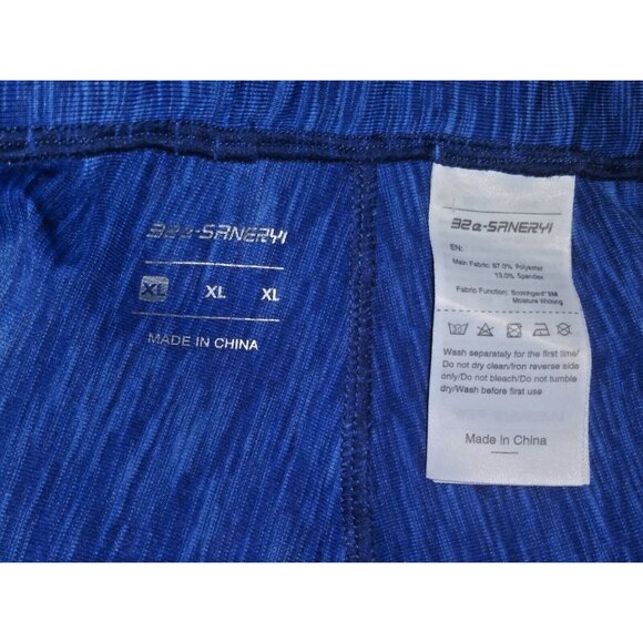 32e-saneryi Active Skort Size L Blue Damask Print Stretch Moisture Wick - Picture 5 of 6